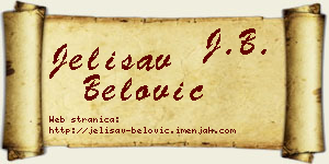 Jelisav Belović vizit kartica